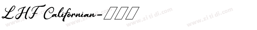 LHF Californian字体转换